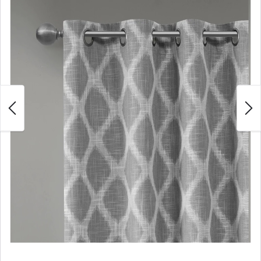 Kagen Printed Ikat Blackout Panel by SunSmart - 2 Panels